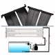 Соларни панели за нагряване на басейн, 4 бр, 80x620 см