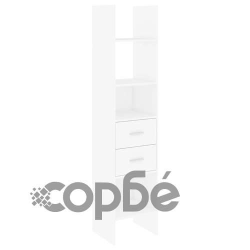 Комплект библиотеки от 4 части, бял, инженерно дърво ➤ топ цена ➤ sorbe.bg