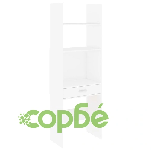 Комплект библиотеки от 4 части, бял, инженерно дърво ➤ топ цена ➤ sorbe.bg