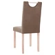 Трапезни столове, 6 бр, таупе, плат