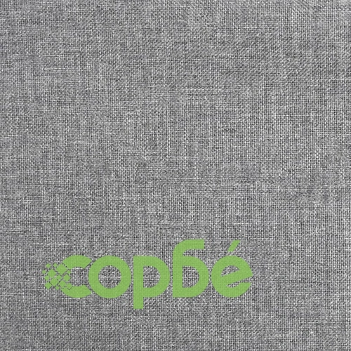 Трапезни столове, 6 бр, светлосиви, текстил ➤ топ цена ➤ sorbe.bg