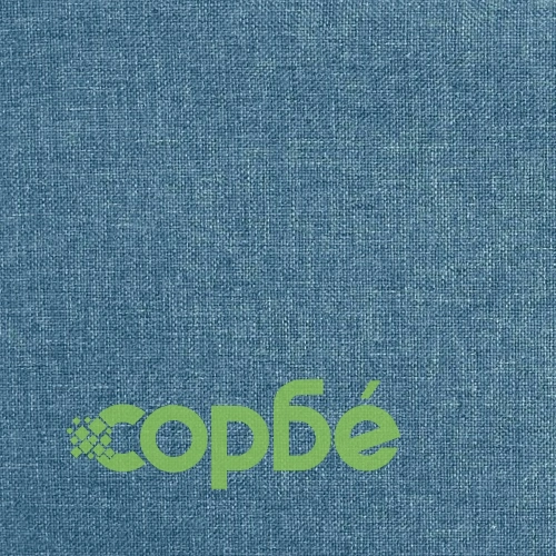 Трапезни столове, 6 бр, сини, текстил ➤ топ цена ➤ sorbe.bg