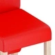Трапезни столове, 6 бр, червени, изкуствена кожа