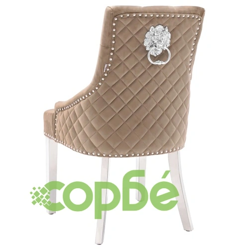 Трапезни столове, 6 бр, светлосиви, кадифе ➤ топ цена ➤ sorbe.bg