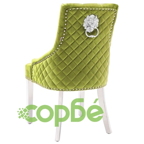 Трапезни столове, 6 бр, светлозелени, кадифе ➤ топ цена ➤ sorbe.bg