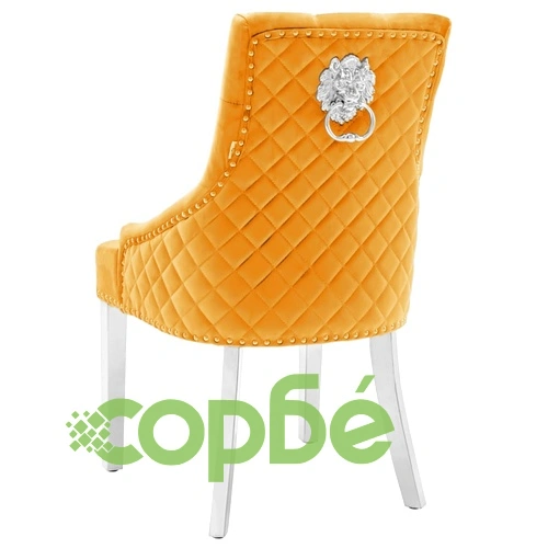 Трапезни столове, 6 бр, жълти, кадифе ➤ топ цена ➤ sorbe.bg