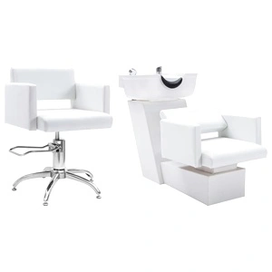 Фризьорска мивка със салонен стол от изкуствена кожа