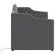 Дневно легло с матрак, USB, тъмносиво, текстил, 90х200 см