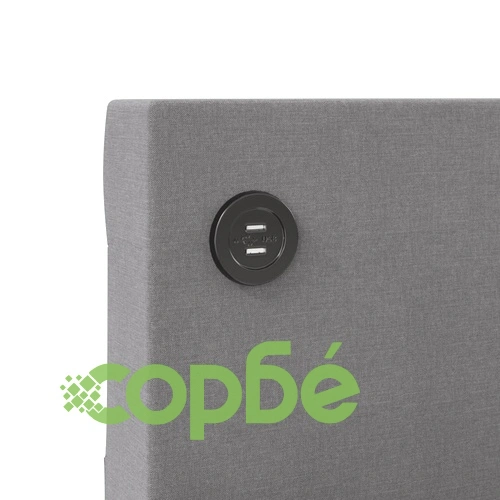 Дневно легло с матрак, USB, светлосиво, текстил, 90х200 см ➤ топ цена ➤ sorbe.bg