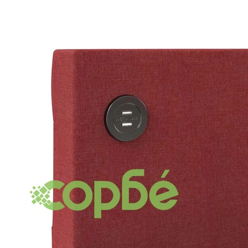 Дневно легло с матрак, USB, виненочервено, текстил, 90х200 см ➤ топ цена ➤ sorbe.bg