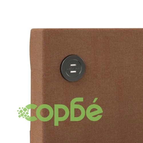 Дневно легло с матрак, USB, кафяво, текстил, 90х200 см ➤ топ цена ➤ sorbe.bg