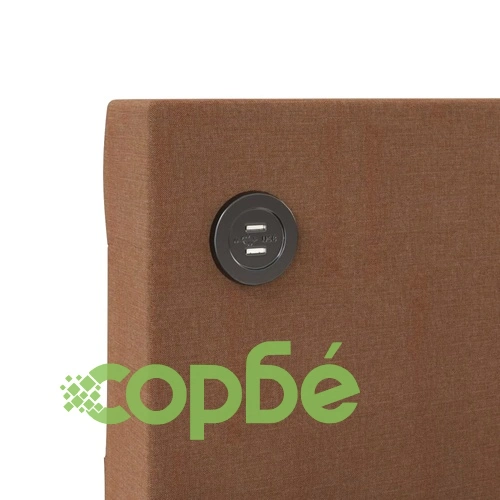 Дневно легло с матрак, USB, кафяво, текстил, 90х200 см ➤ топ цена ➤ sorbe.bg