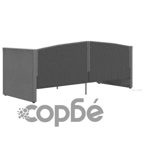 Дневно легло с матрак, USB, светлосиво, кадифе, 90х200 см ➤ топ цена ➤ sorbe.bg