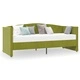 Дневно легло с матрак, USB, светлозелено, кадифе, 90х200 см