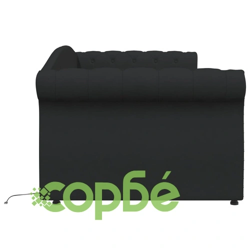 Дневно легло с матрак, USB, черно, текстил, 90х200 см ➤ топ цена ➤ sorbe.bg