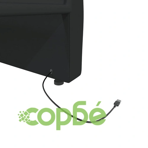Дневно легло с матрак, USB, черно, текстил, 90х200 см ➤ топ цена ➤ sorbe.bg