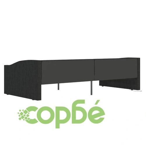 Дневно легло с матрак, USB, черно, текстил, 90x200 см ➤ топ цена ➤ sorbe.bg