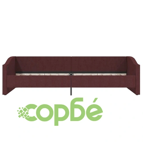 Дневно легло с матрак, USB, лилаво, текстил, 90х200 см ➤ топ цена ➤ sorbe.bg