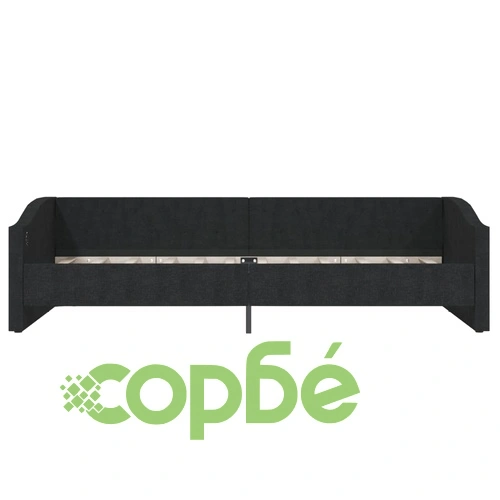 Дневно легло с матрак, USB, черно, текстил, 90x200 см ➤ топ цена ➤ sorbe.bg