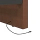 Дневно легло с матрак, USB, кафяво, текстил, 90x200 см