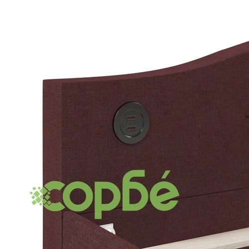Дневно легло с матрак, USB, лилаво, текстил, 90х200 см ➤ топ цена ➤ sorbe.bg