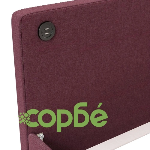 Дневно легло с матрак, USB, лилаво, текстил, 90х200 см ➤ топ цена ➤ sorbe.bg