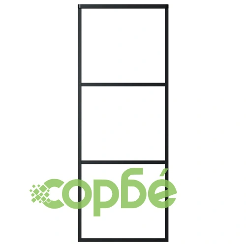 Плъзгаща се врата с механизъм, ESG стъкло и алуминий, 76x205 см ➤ топ цена ➤ sorbe.bg