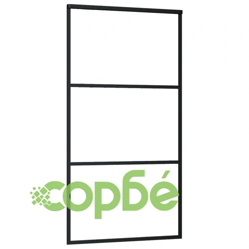 Плъзгаща се врата с механизъм ESG стъкло и алуминий 102x205 см ➤ топ цена ➤ sorbe.bg