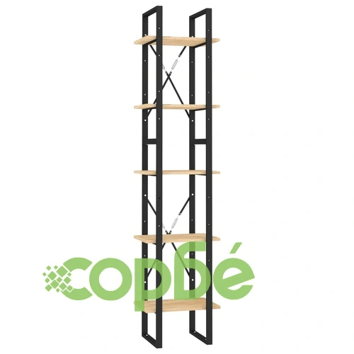 5-етажна библиотека, 40x30x175 см, бор ➤ топ цена ➤ sorbe.bg