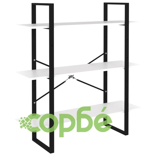 5-етажна библиотека, бяла, 100x30x175 см, инженерна дървесина ➤ топ цена ➤ sorbe.bg