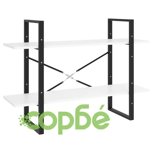 5-етажна библиотека, бяла, 100x30x175 см, инженерна дървесина ➤ топ цена ➤ sorbe.bg