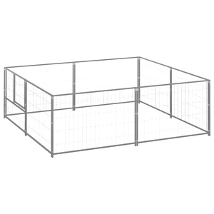 Клетка за кучета, сива, 4 м², стомана
