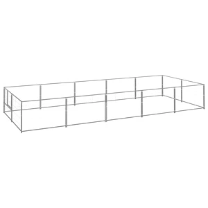 Клетка за кучета, сива, 10 м², стомана