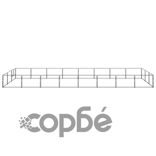 Клетка за кучета, черна, 24 м², стомана ➤ топ цена ➤ sorbe.bg