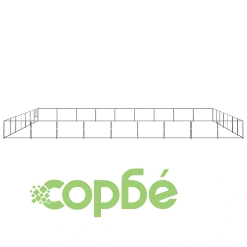 Клетка за кучета, черна, 63 м², стомана ➤ топ цена ➤ sorbe.bg