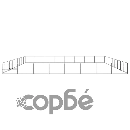 Клетка за кучета, черна, 72 м², стомана ➤ топ цена ➤ sorbe.bg