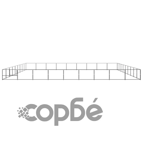 Клетка за кучета, черна, 81 м², стомана ➤ топ цена ➤ sorbe.bg