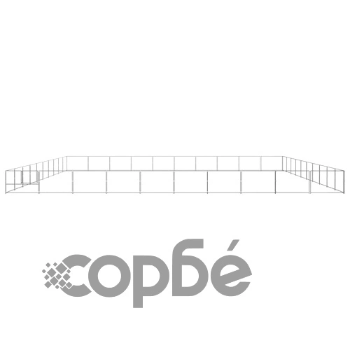 Клетка за кучета, сива, 100 м², стомана ➤ топ цена ➤ sorbe.bg