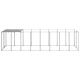Клетка за кучета, сребриста, 4,84 м², стомана