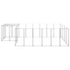 Клетка за кучета, сребриста, 8,74 м², стомана  