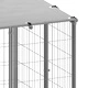 Клетка за кучета, сребриста, 15,73 м², стомана