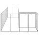 Клетка за кучета, сребриста, 7,26 м², стомана