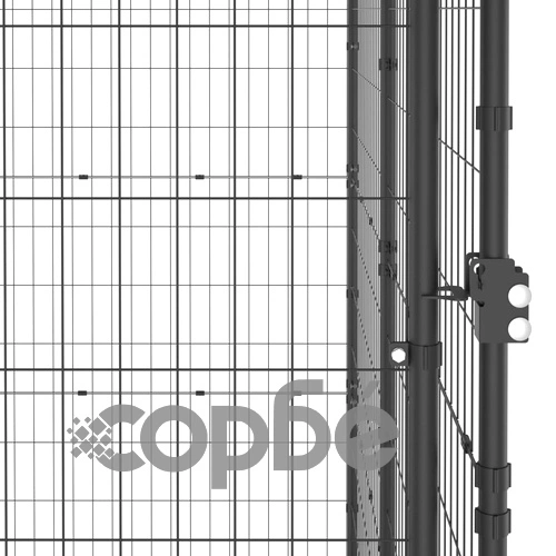 Външна стоманена клетка за кучета с покрив 12,1 m² ➤ топ цена ➤ sorbe.bg