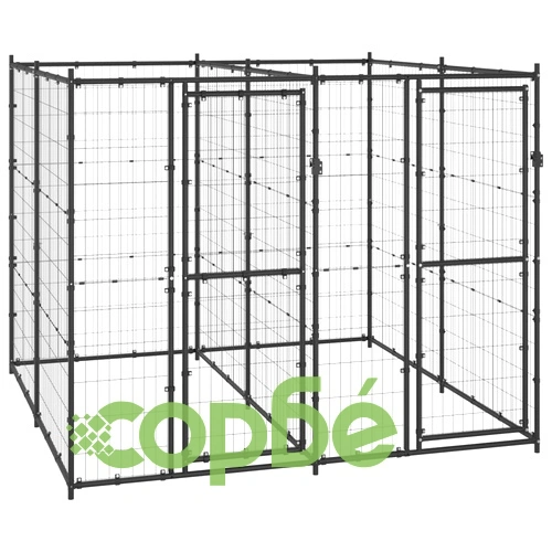 Външна клетка за кучета, стомана, 4,84 м² ➤ топ цена ➤ sorbe.bg