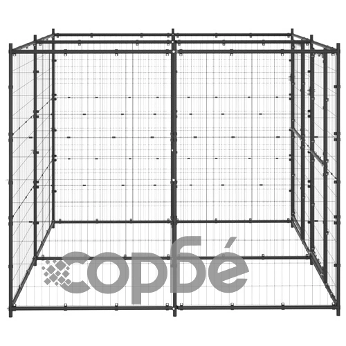 Външна клетка за кучета, стомана, 4,84 м² ➤ топ цена ➤ sorbe.bg