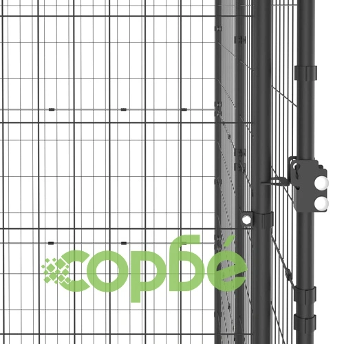 Външна клетка за кучета, стомана, 9,68 м² ➤ топ цена ➤ sorbe.bg