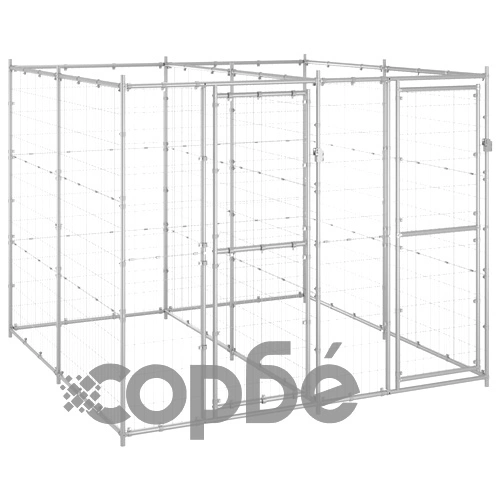 Външна клетка за куче, поцинкована стомана, 4,84 м² ➤ топ цена ➤ sorbe.bg