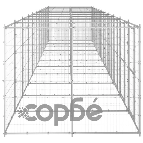 Външна клетка за куче, поцинкована стомана, 26,62 м² ➤ топ цена ➤ sorbe.bg