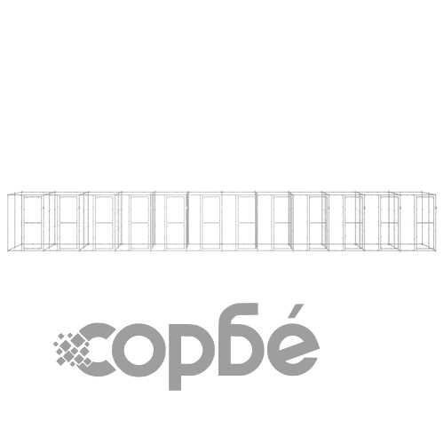 Външна клетка за куче, поцинкована стомана, 29,04 м² ➤ топ цена ➤ sorbe.bg