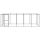 Външна клетка за кучета с покрив, стомана, 12,1 м²